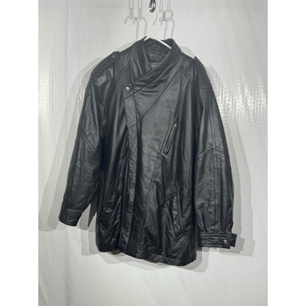 Wilsons Leather Jacket Black Thinsulate Thermal Insulation Size L Made in China